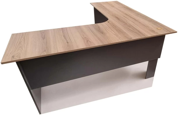 Flatpack Diy London Corner Desk 180cm Office Table – Sahara & Storm Grey - Image 2