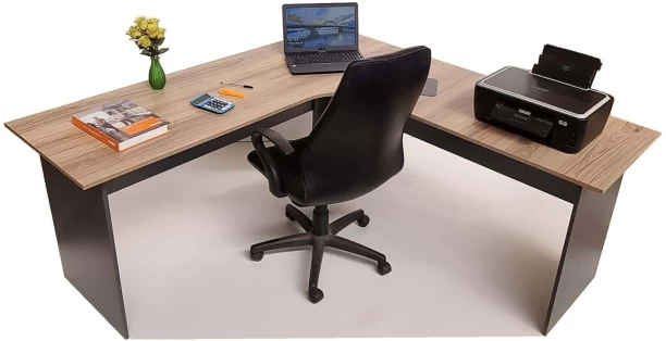 Flatpack Diy London Corner Desk 180cm Office Table – Sahara & Storm Grey - Image 3