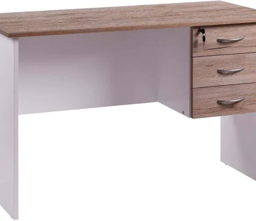 Linx Solitude Work Desk - Sanremo Office Table – Oak & White