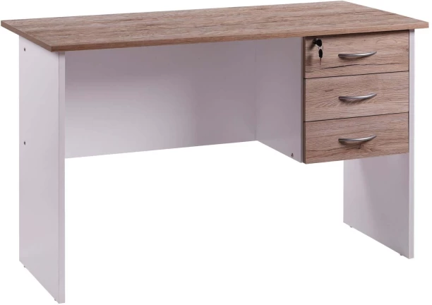 Linx Solitude Work Desk - Sanremo Office Table – Oak & White