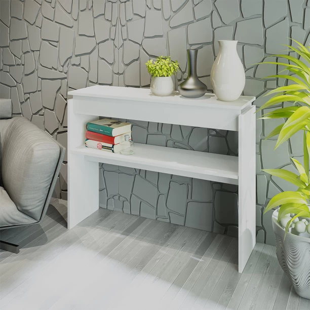 Artely Creta Console Table Multipurpose Table – White - Image 4
