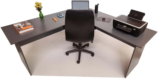 Flatpack Diy London Corner Desk 150cm Office Table – Storm Grey - Image 2