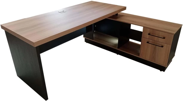 Flatpack Diy Brighton Corner Desk 200cm - Right Office Table – Sahara & Ebony