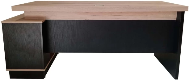 Flatpack Diy Brighton Corner Desk 200cm - Right Office Table – Sahara & Ebony - Image 3