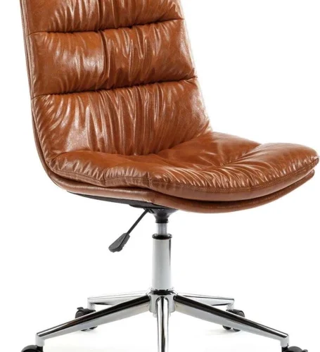 REX M Single Brown Office Adjustable Arm Chair
