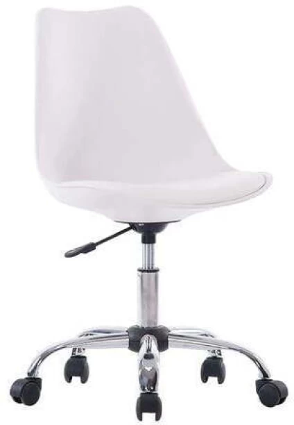 Rex M A305W - White Padded seat with Wheels Adjustable, Swivel Office chair Office Adjustable Arm Chair – NA