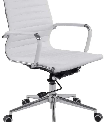 GOF Furniture Furniture - Roomit Office Chair, White Office Adjustable Arm Chair – NA