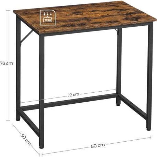 LASA 1003438 Office Table – Brown, Black - Image 2