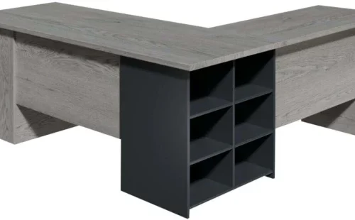 Warwick L-Shape Office Table – Grey