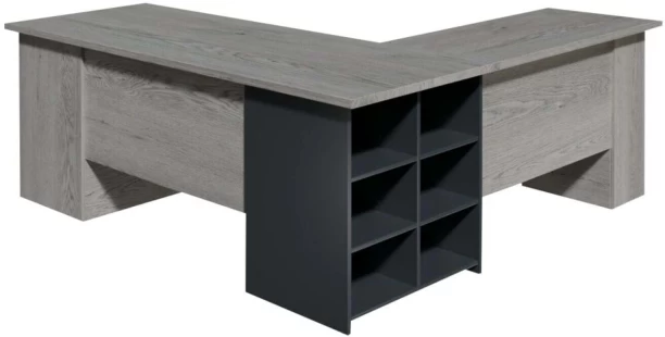 Warwick L-Shape Office Table – Grey
