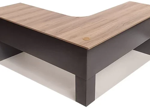 Flatpack Diy London Corner Desk 150cm Multipurpose Table – Sahara & Storm Grey