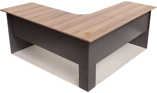Flatpack Diy London Corner Desk 150cm Multipurpose Table – Sahara & Storm Grey