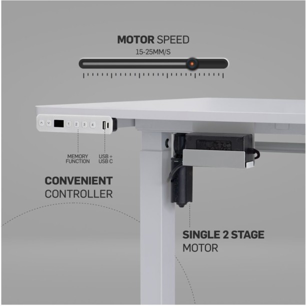 Everfurn Berlin Office Table – White - Image 5