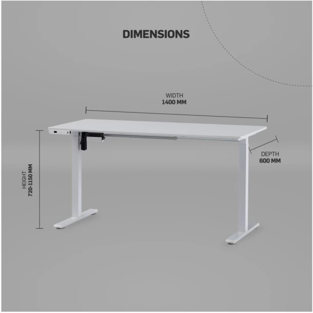Everfurn Berlin Office Table – White - Image 4