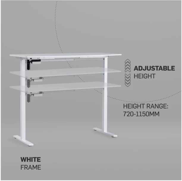 Everfurn Berlin Office Table – White - Image 3