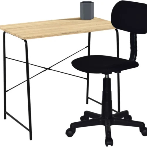 Koga Student desk and chair Combo Office Executive Chair – Black, Cream