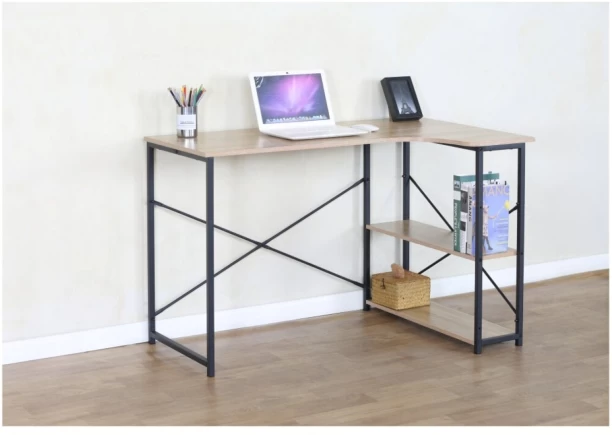 Home & Kitchen Samuel Office Desk Study Table – Beige, Black - Image 2