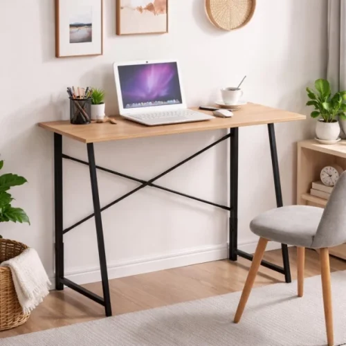 Bragg Essentials Foldable Study Table – Oak
