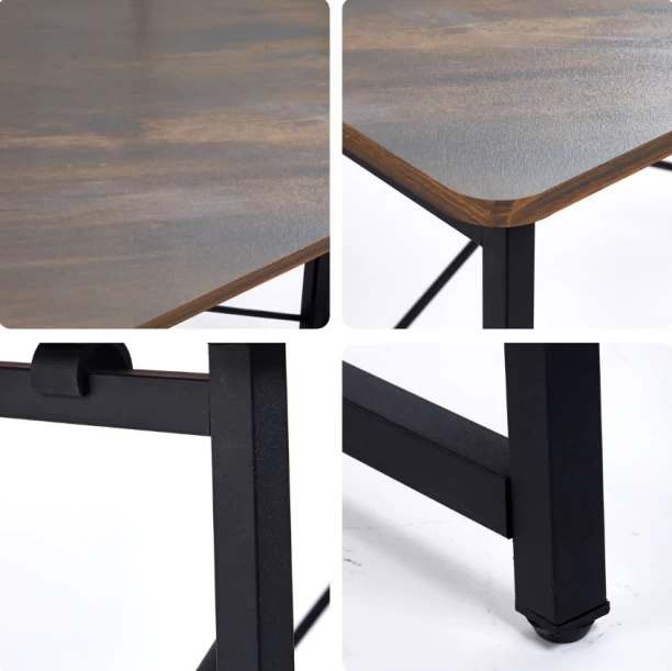 Artisyn Home Folding Computer Desk, Storage Table, Game Table - Brown Multipurpose Table - Image 3