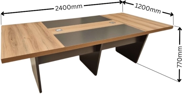 Flatpack DIY FPOFBRTAB240SAHEBO Conference Table – Sahara & Ebony - Image 2