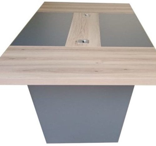 Flatpack DIY Bradford Boardroom 240 Conference Table – Sahara & Storm Grey