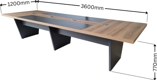 Flatpack DIY Bradford Boardroom 360 Conference Table – Sahara & Storm Grey - Image 2