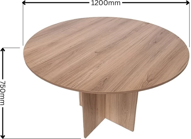 Flatpack DIY Cardiff Round 120cm Conference Table – Sahara - Image 2