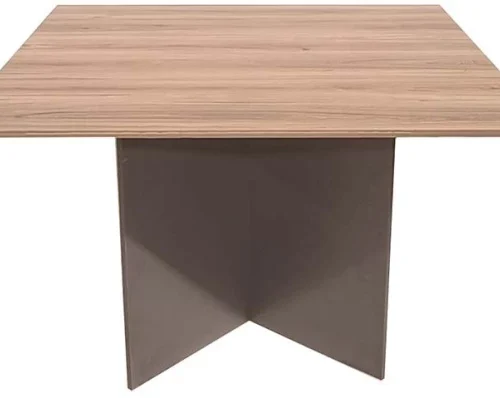 Flatpack DIY Cardiff Square 120cm Conference Table – Sahara & Storm Grey
