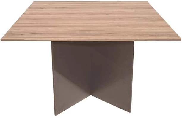 Flatpack DIY Cardiff Square 120cm Conference Table – Sahara & Storm Grey