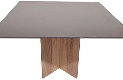 Flatpack DIY Cardiff Square 120cm Conference Table – Storm Grey & Sahara