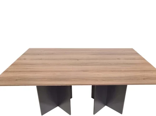 Flatpack DIY Cardiff Square 180cm Conference Table – Sahara & Storm Grey