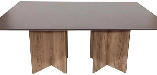 Flatpack DIY Cardiff Square 180cm Conference Table – Storm Grey & Sahara