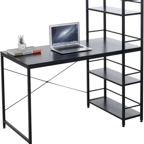 Golden Star Africa Work Desk Office Computer Table Storage Shelf Office Table – Black