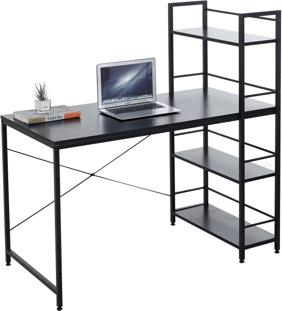Golden Star Africa Work Desk Office Computer Table Storage Shelf Office Table – Black