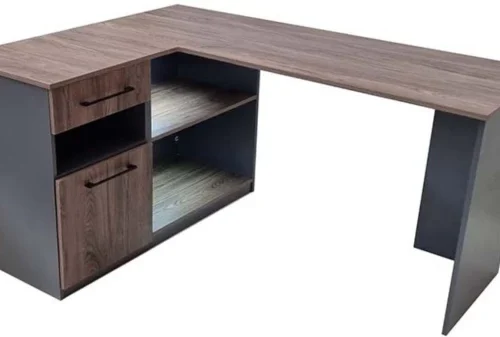 Flatpack DIY FPOFDEDUB160CHOEBO_R Office Table – Chobe & Ebony