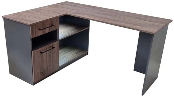 Flatpack DIY FPOFDEDUB160CHOEBO_R Office Table – Chobe & Ebony