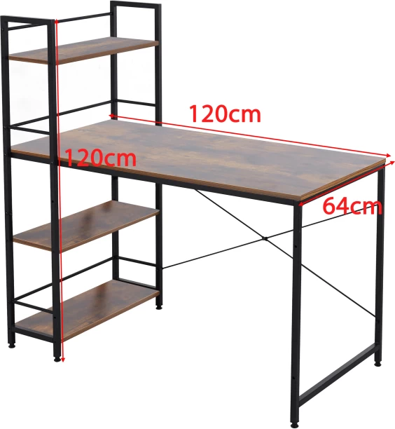 WLOTPUI L Shaped Computer Desk with Storage Shelves, Corner Desk - Image 4