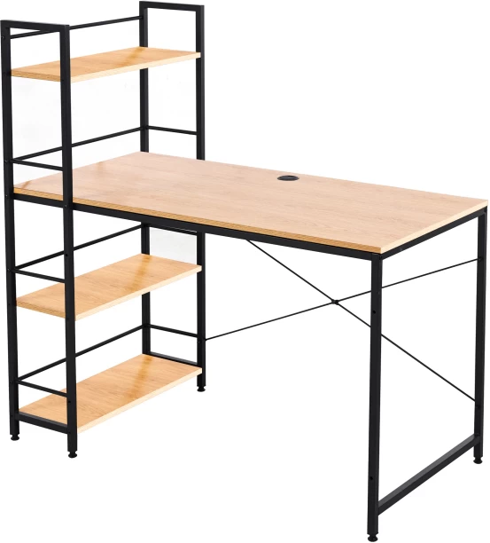 WLOTPUI L Shaped Computer Desk with Storage Shelves - Image 2