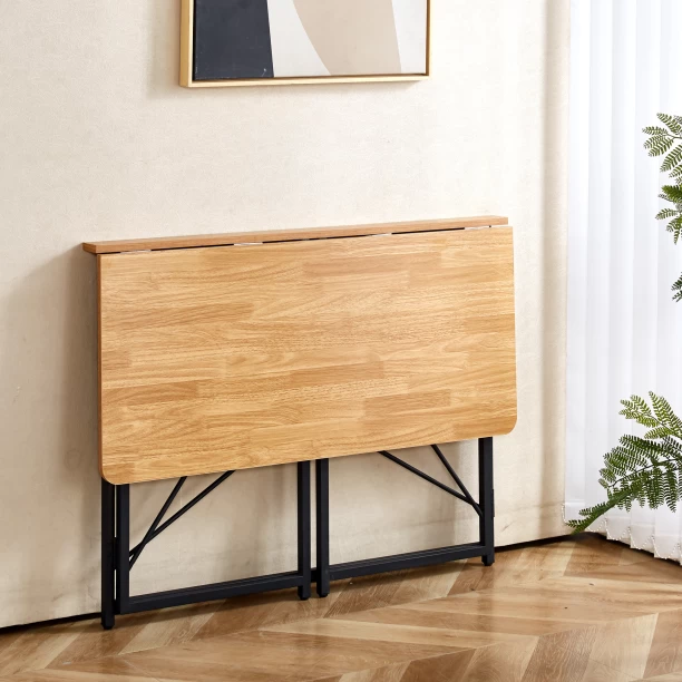 WLOTPUI Folding Laptop Computer Desk, Standing Desk, 39.4in Small Desk - Image 3