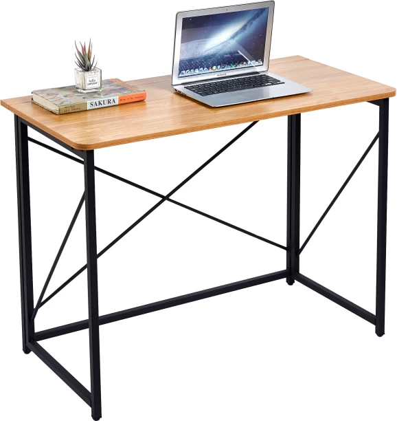WLOTPUI Folding Laptop Computer Desk, Standing Desk, 39.4in Small Desk - Image 2