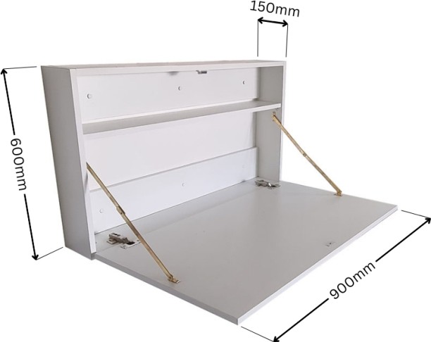 Flatpack DIY Liverpool Foldaway Desk Study Table – White - Image 3