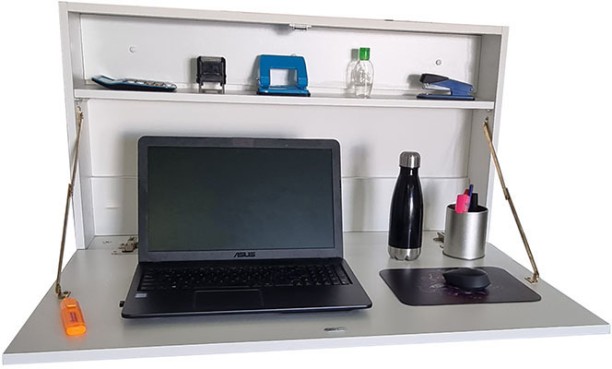 Flatpack DIY Liverpool Foldaway Desk Study Table – White - Image 4