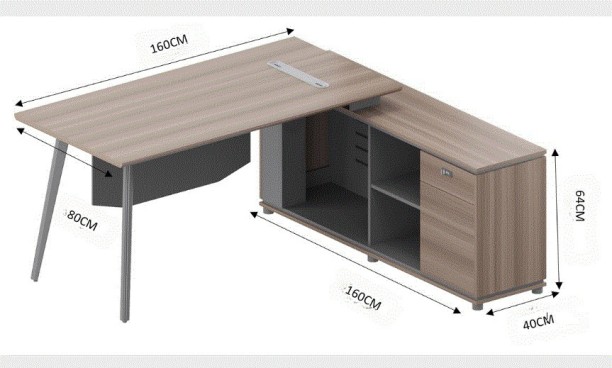 Jost 58NHS 001 Office Table – Brown, Grey - Image 4