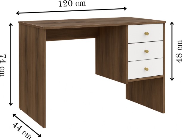 Decorum & Co DCDES03SD2 Office Table – Brown, White - Image 5