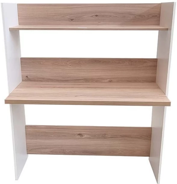 Flatpack DIY Stirling Wall Desk 120cm x 40cm Study Table – White & Sahara