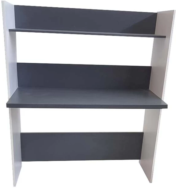 Flatpack DIY Stirling Wall Desk 120cm x 40cm Study Table – White & Storm Grey