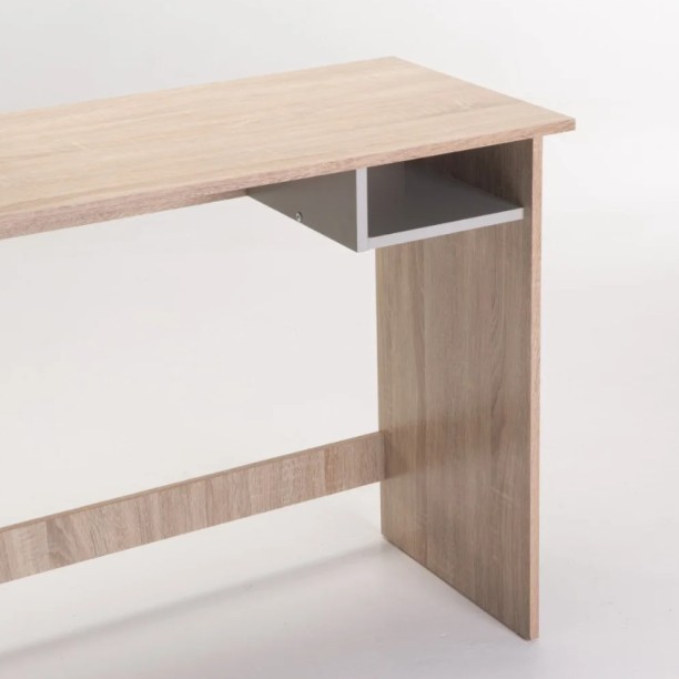Novafurn Leno 90cm Study Desk Study Table – Light Oak - Image 4