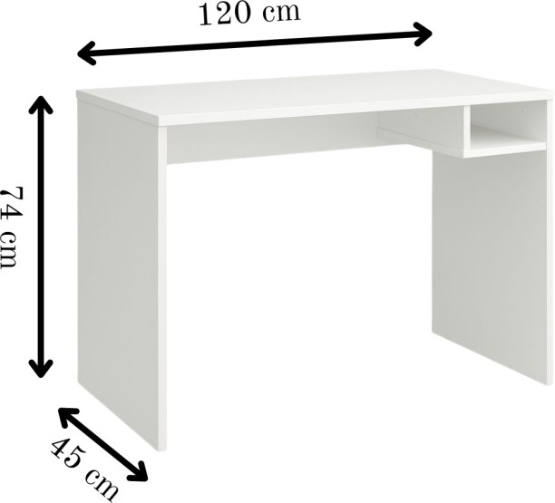 Decorum & Co Student Desk with Shelf – 1200 Study Table – White - Image 5