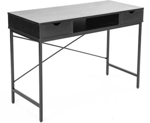 VIVIDITTO Kiana Writing Desk with Drawers - Elevate Your Workspace Multipurpose Table – Black