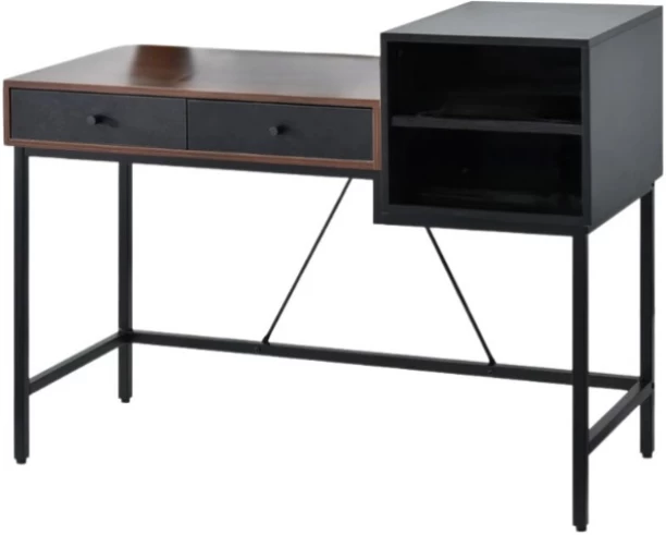 VIVIDITTO Bloomsbury Writing Desk - with Storage Multipurpose Table – Walnut